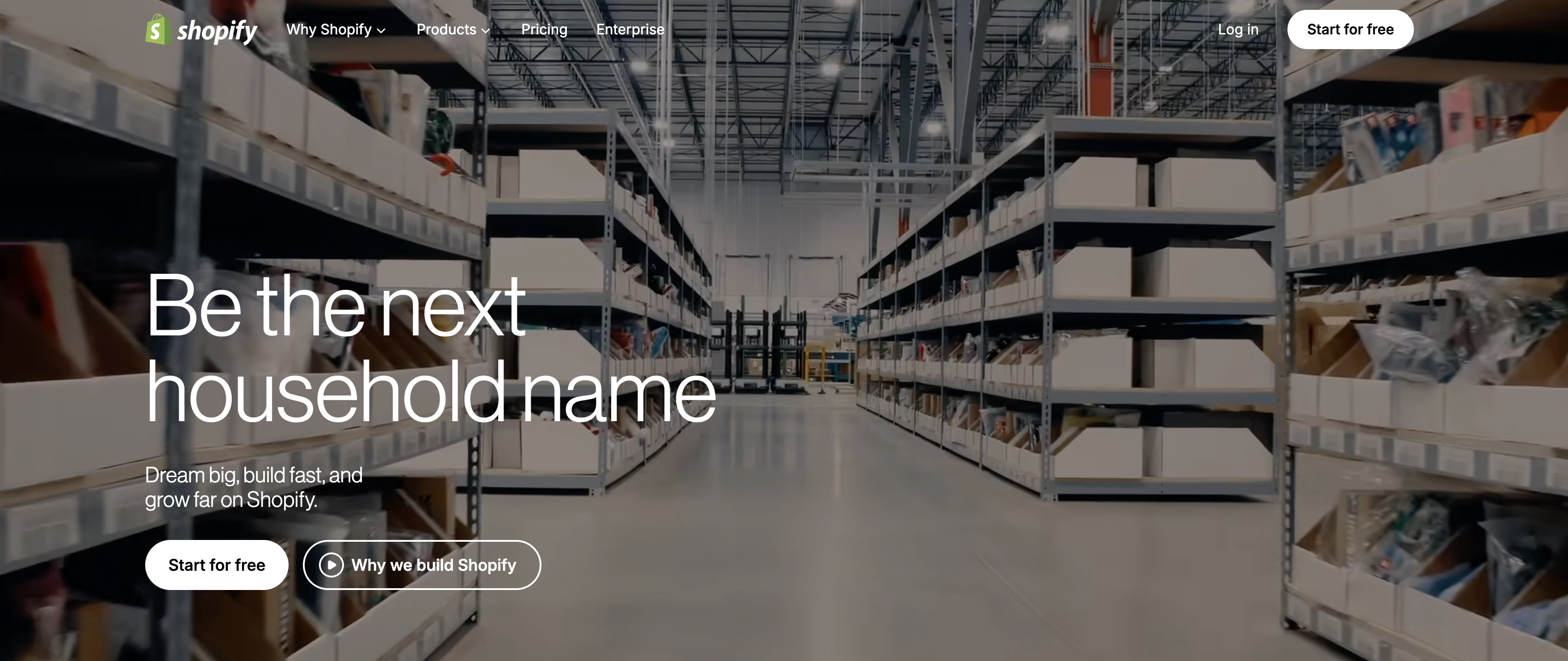 shopify landing page